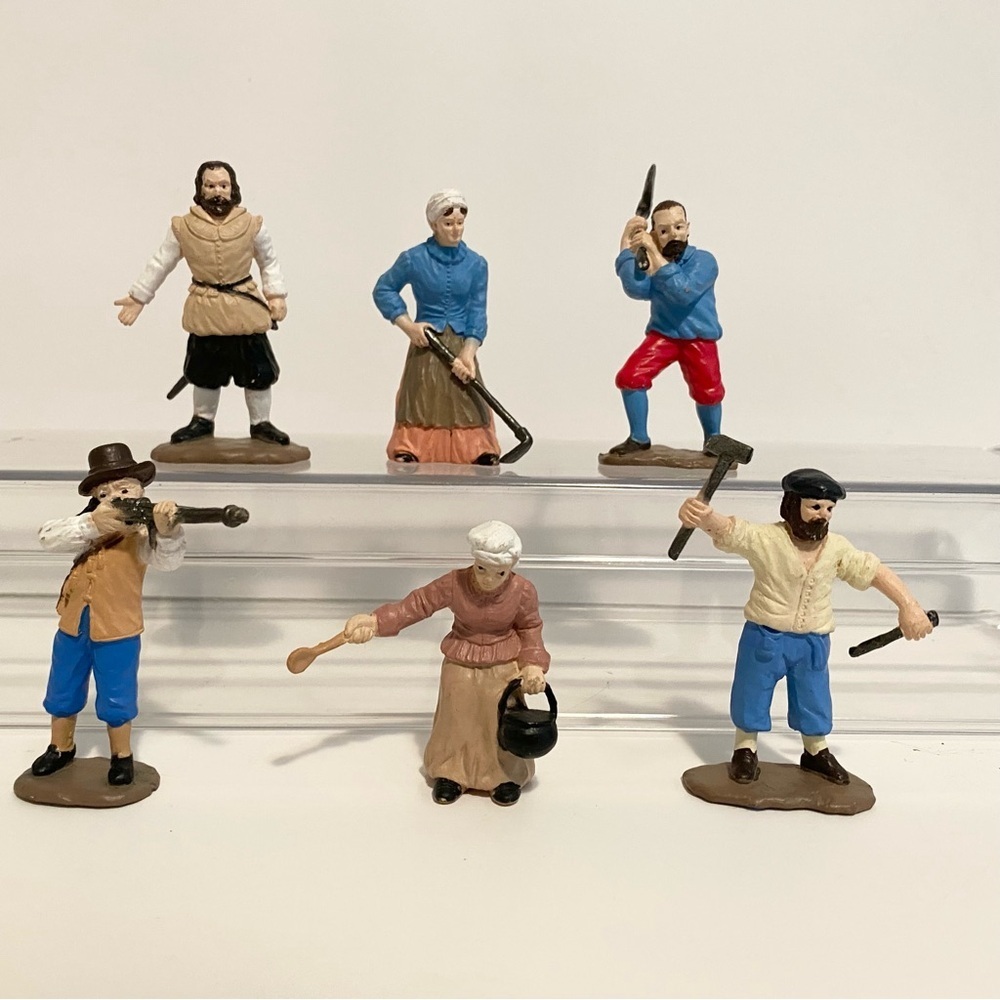 Jamestown Settlers Mini Figures Set Safari Ltd Lot of 6 School Diorama Project